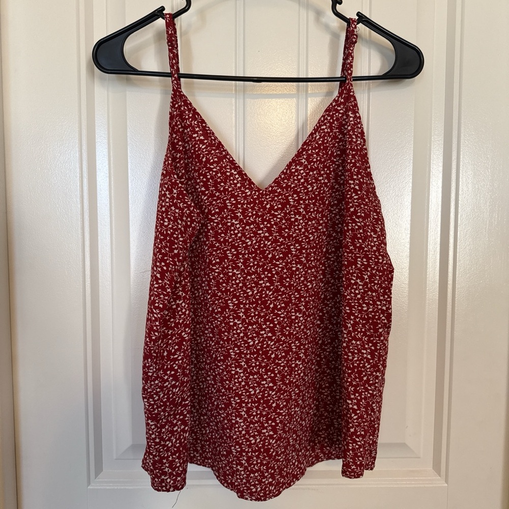 SHEIN Red Floral Camisole Top